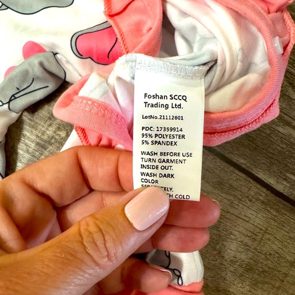 NWOT Toddler 12-18 Month-Elephant Print Kids One Piece Romper - Picture 4 of 6